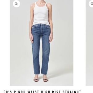 Agolde High Rise Pinch Waist Size 31 Jeans
